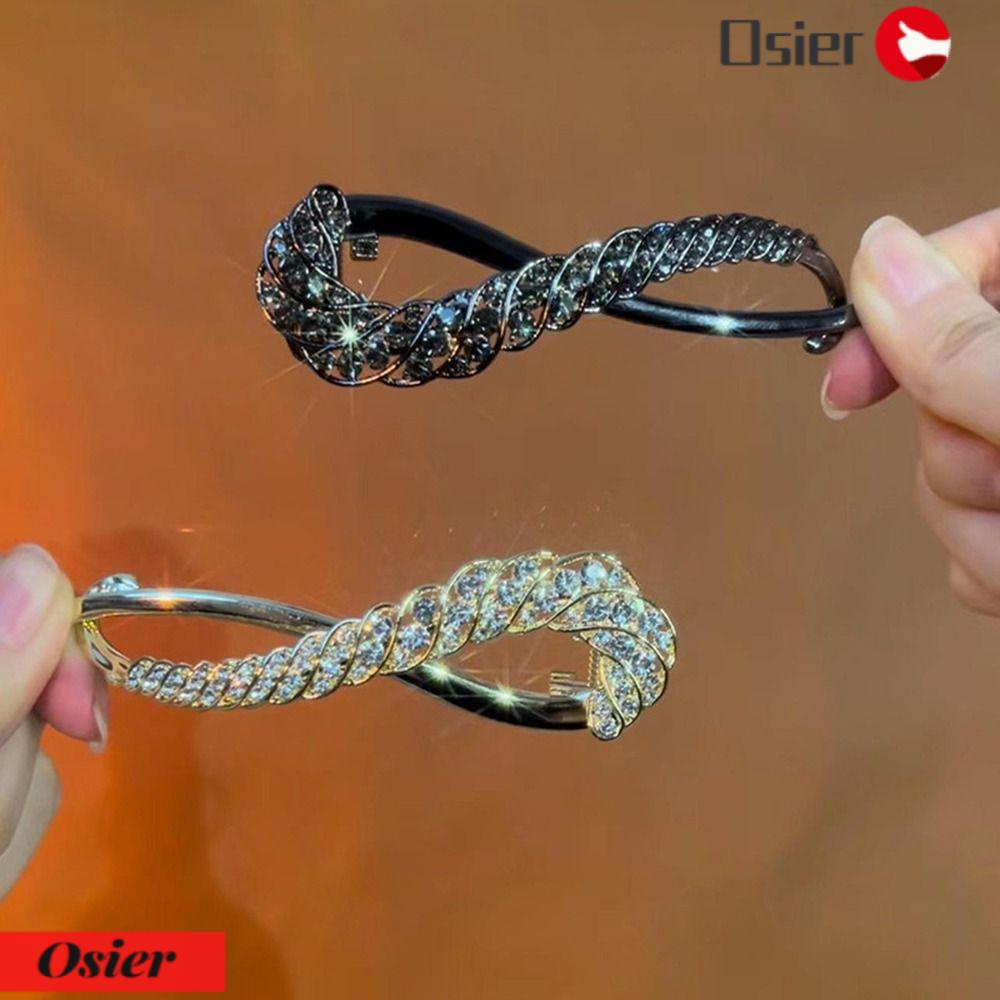 OSIER1 Kẹp Tóc Dạng Xoắn Hình Đầu Ếch Cho Cô Dâu