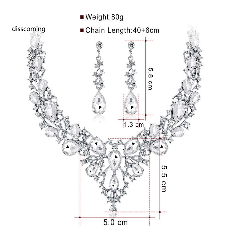 Đầm Nữ Kiểu Dáng Dễ Thương Xinh Xắn Hợp Thời Trang| Bộ Vòng cổ Và Bông Tai Đính Đá Cho Cô Dâu