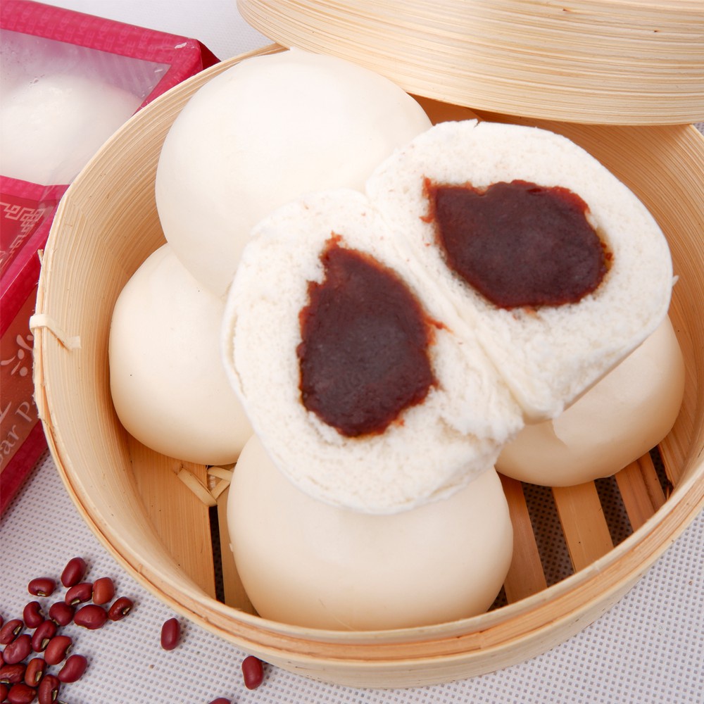 Bánh bao nhân đậu đỏ Lim Kee SINGAPORE 280G/ 8 bánh