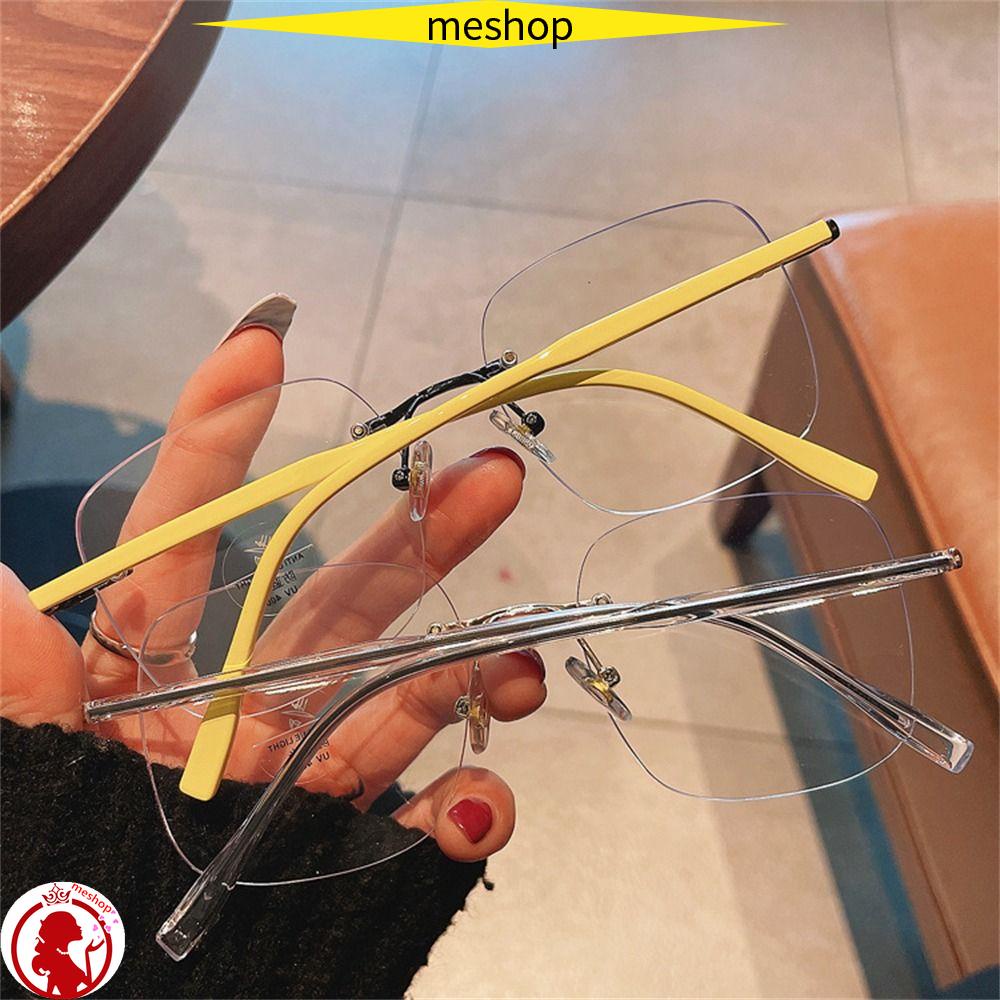 Mắt Kính Không Gọng Bằng Kim Loại Siêu Nhẹ Chống Ánh Sáng Xanh Chất Lượng Cao