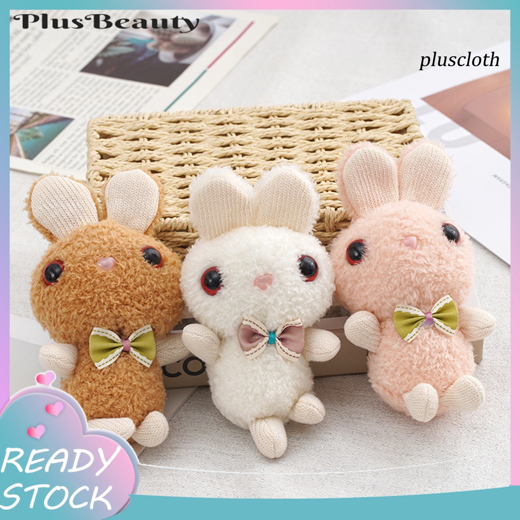Móc Khóa Thỏ Nhồi Bông Đáng Yêu Cho Bé Gái