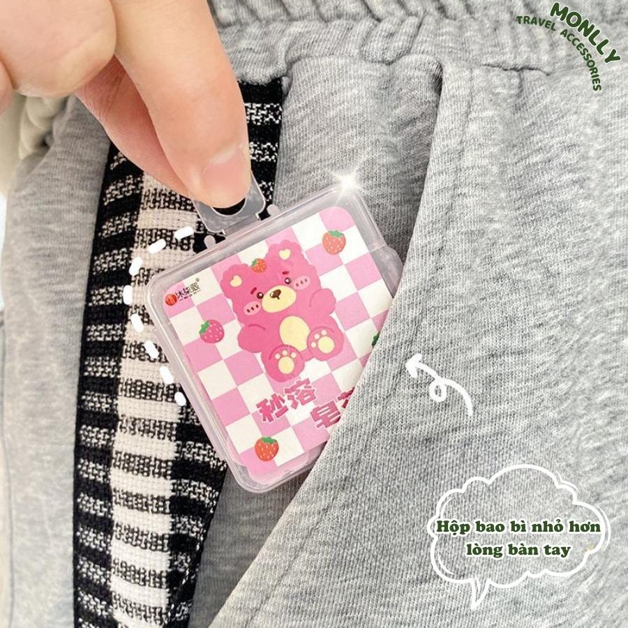 Xà Phòng Giấy Rửa Tay Hình Cánh Hoa, Thuận Tiện Cho Đi Du Lịch, Đi Ra Ngoài-Monlly Shop