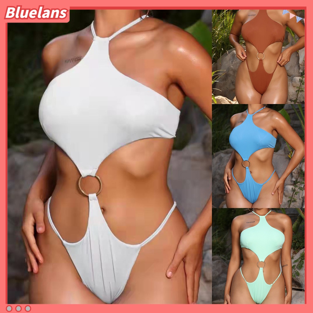 [BLS] Bộ Đồ Bơi Một Mảnh Phối Vòng Kim Loại Nối Dây Thắt Lưng Gợi Cảm Mùa Hè Cho Nữ Đi Biển