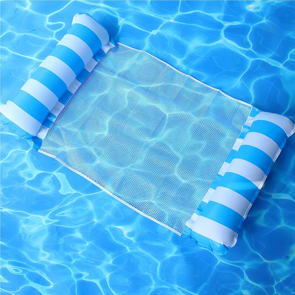 Phao Bơi Bơm Hơi Họa Tiết Kẻ Sọc Kèm Máy Bơm Tiện Dụng