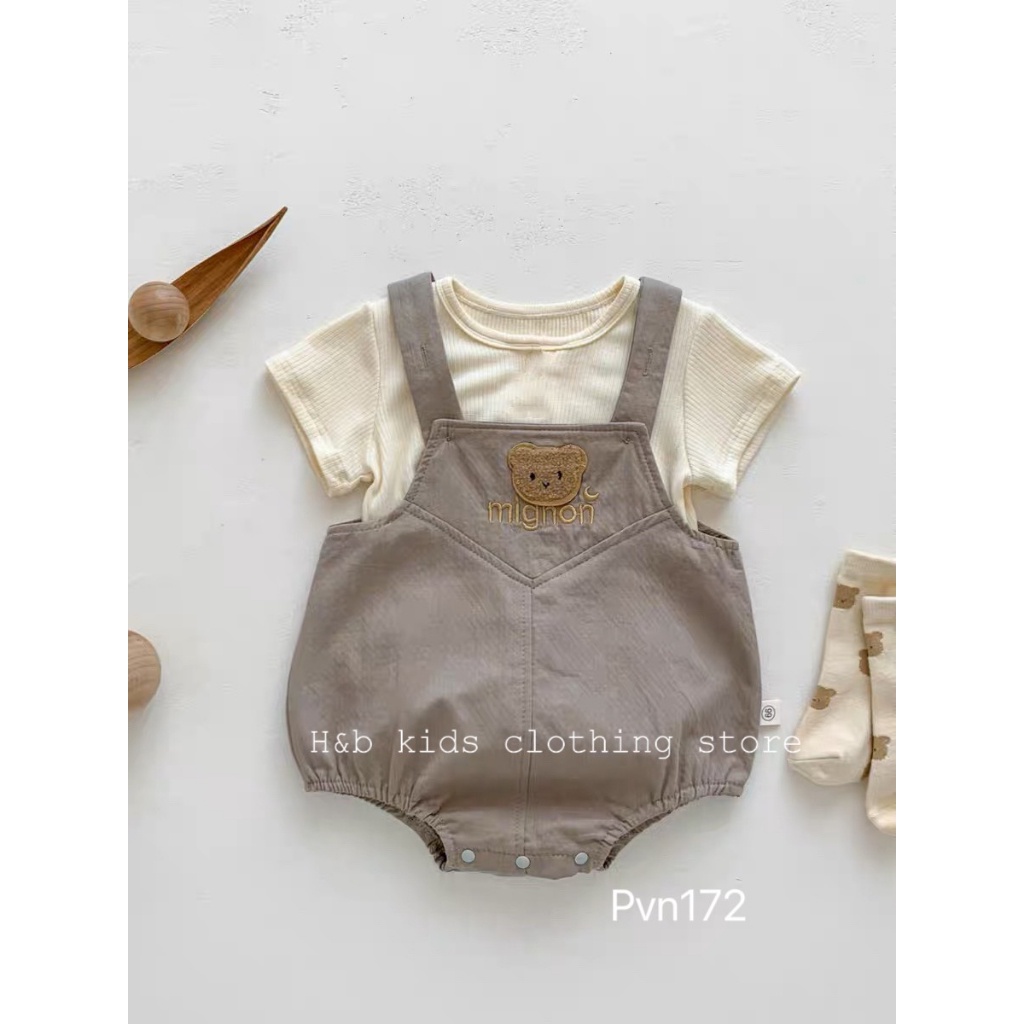 SET ÁO THUN KÈM YẾM RỜI CHO BÉ 4-15KG
