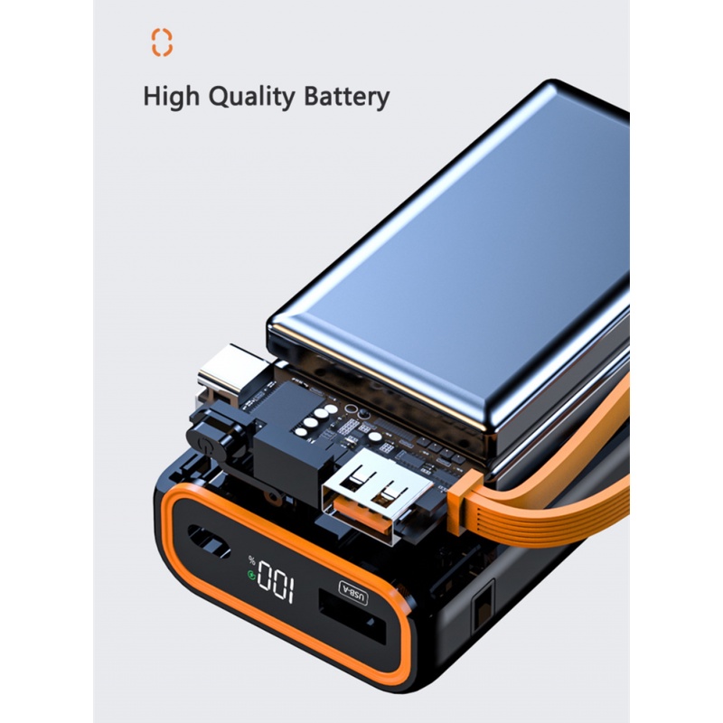 Pin Sạc Dự Phòng Mini 10000mAh PD 66W Có Đèn LED Chất Lượng Cao Cho iPhone Xiaomi