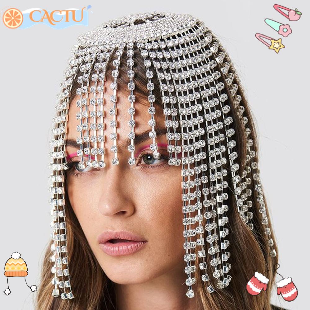 CACTU Dây Chuỗi Đeo Đầu Hóa Trang Múa Bụng Cho Cô Dâu Phong Cách Năm 1920