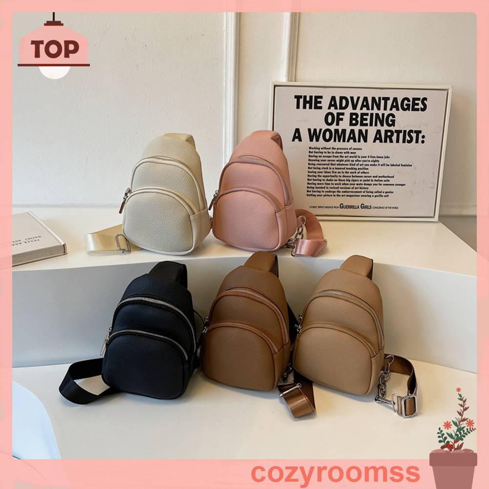 Túi Đeo Chéo Ngực Bằng Da PU Mềm Thời Trang Cho Nữ