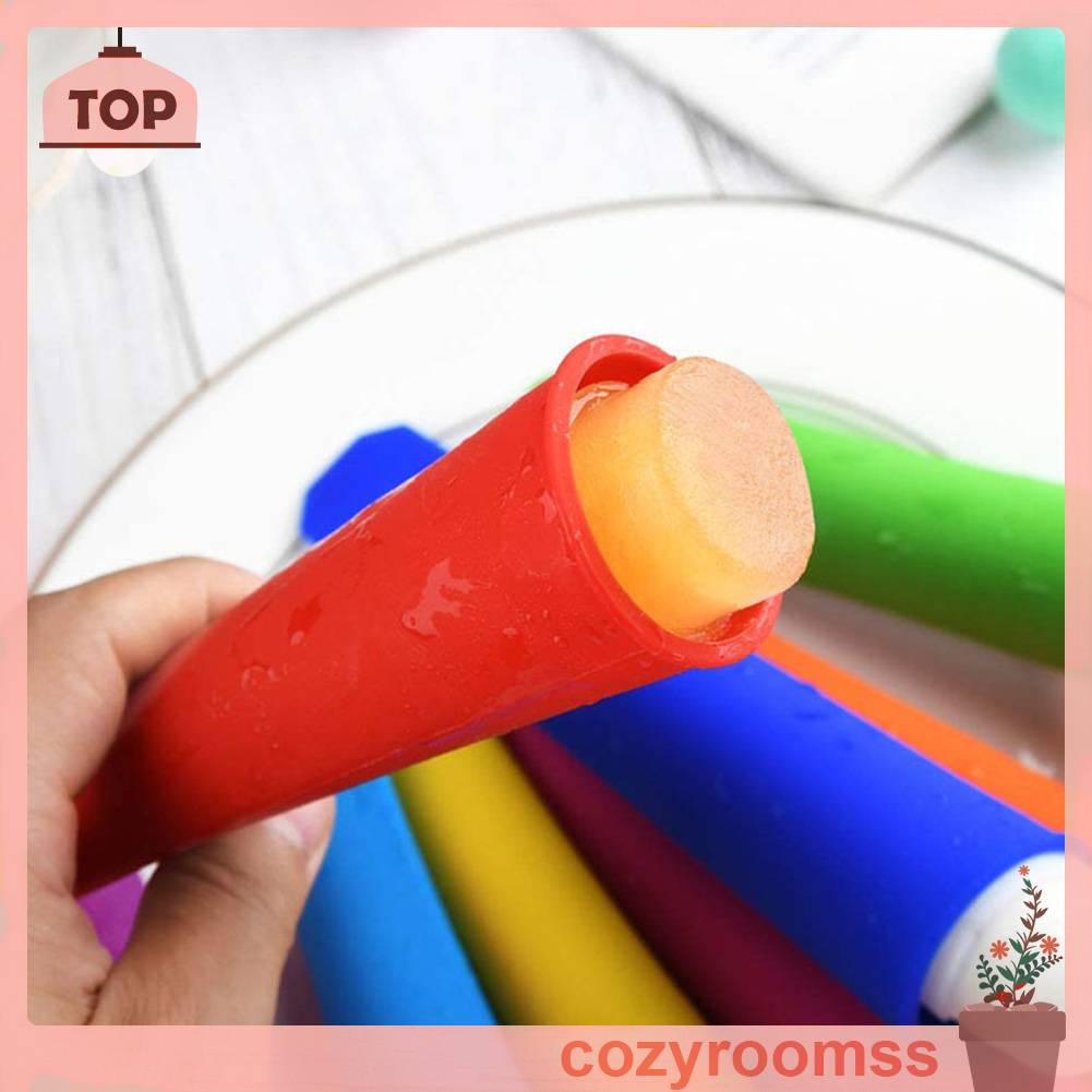 Bộ 6 Khuôn Làm Kem Không Nhỏ Giọt Màu Sắc Trơn