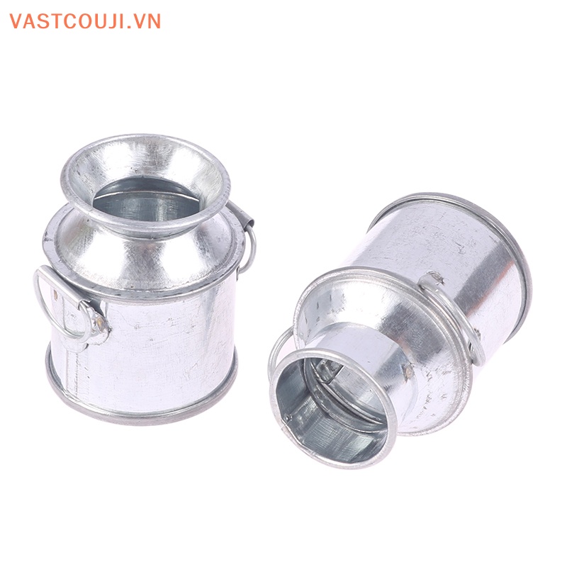 1 Xô Sắt Mini Đựng Sữa Trang Trí Nhà Búp Bê
