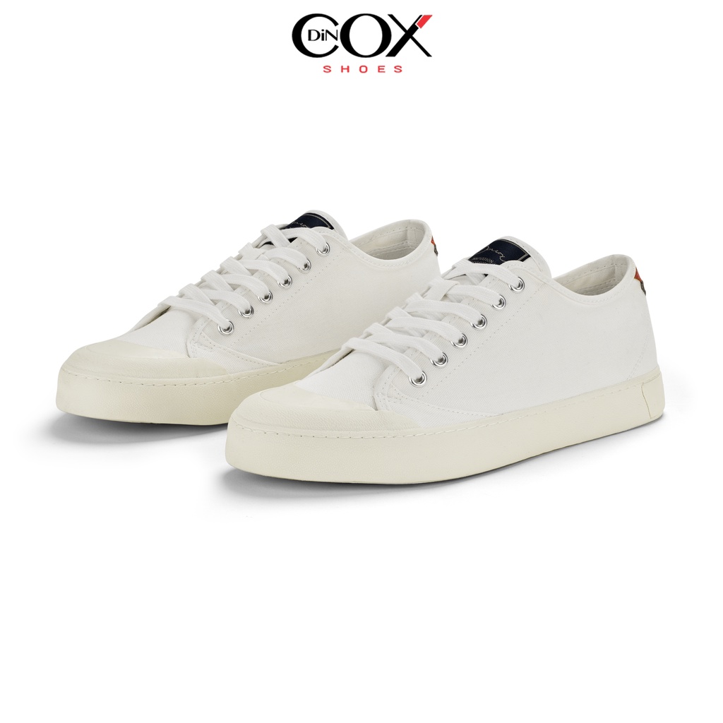 Giày Sneaker Vải Canvas Nam Nữ E16 White Navy Red