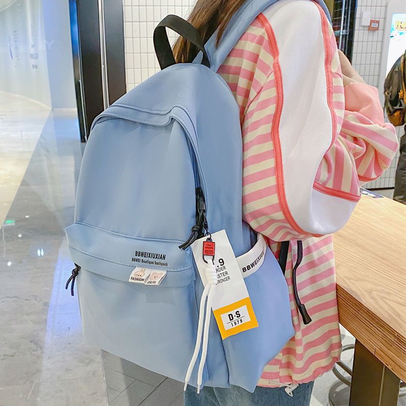 Ba Lô Màu Trơn Đơn Giản Phong Cách Hàn Quốc Mới 2023