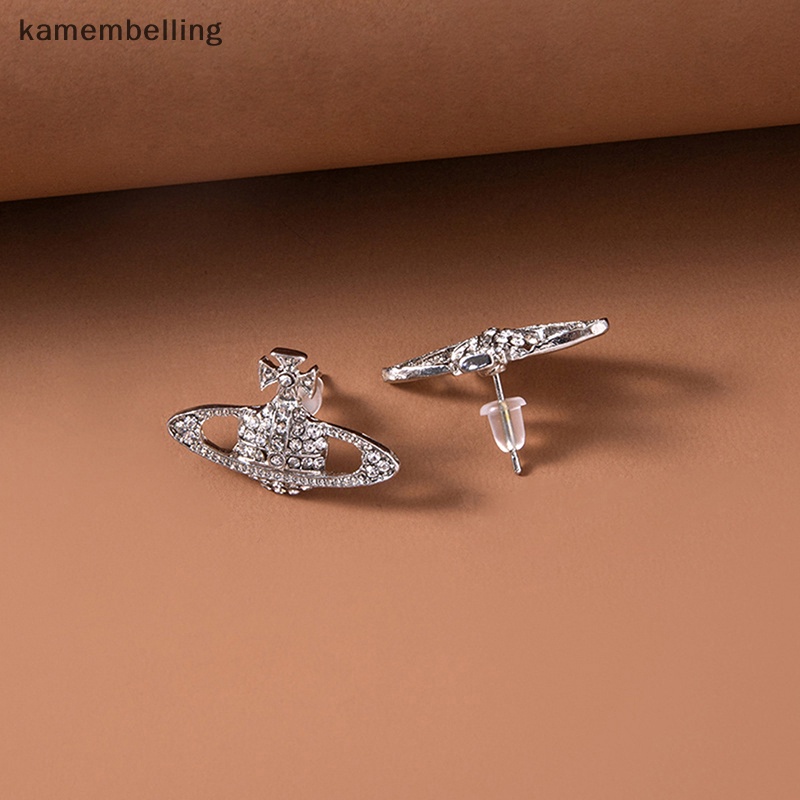 Đôi Khuyên Tai Nữ Mạ Vàng / Bạc Hình Hành Tinh Đính Đá Pha Lê Thời Trang