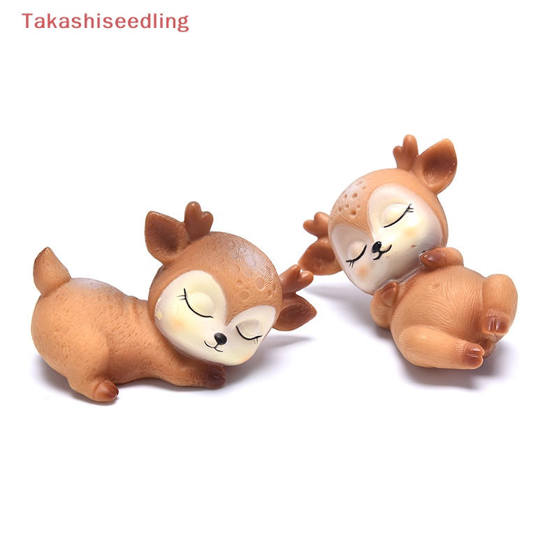 Phụ Kiện Trang Trí Bánh Kem Tráng Miệng Hình Chú Nai Đang Ngủ Dễ Thương DIY