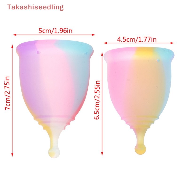 (Takashiseedling) Cốc Nguyệt San Bằng Silicon Mềm Cấp Độ Vệ Sinh Tái Sử Dụng Được