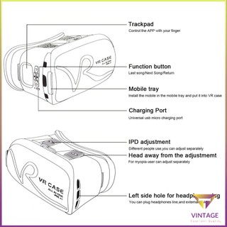 Usb Port Trackpad Touching Control Mobile Virtual Reality Glasses [C/8]
