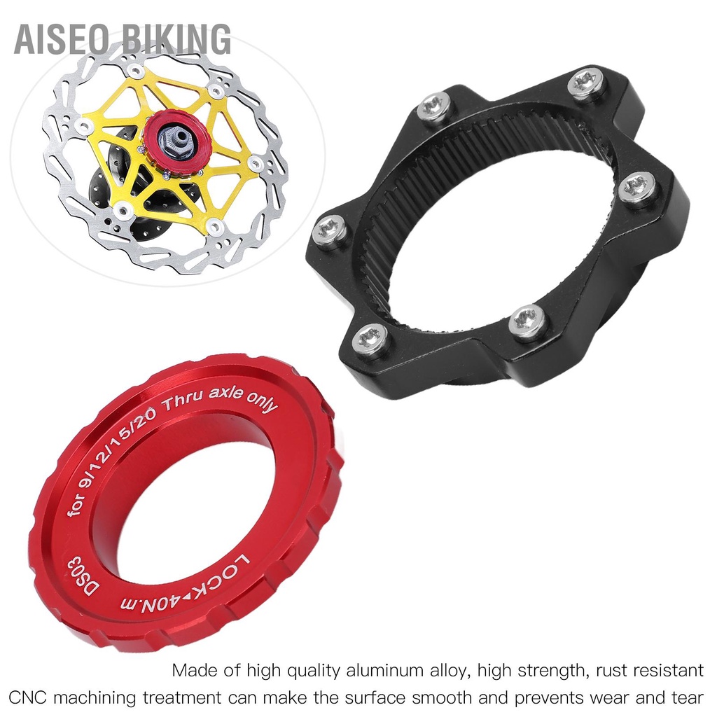 MEIJUN Centerlock đến 6 Bu Lông Lắp Adapter Khóa Hợp Kim Nhôm Trục HUB cho Thru Hub Aiseo Biking