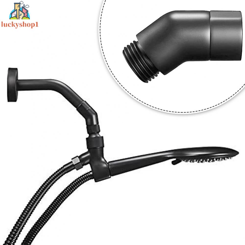 Vòi Hoa Sen Khuỷu Tay 1pc Sợi Ale 135° Khớp Nối Bóng Tròn Màu Đen Chống Ăn Mòn