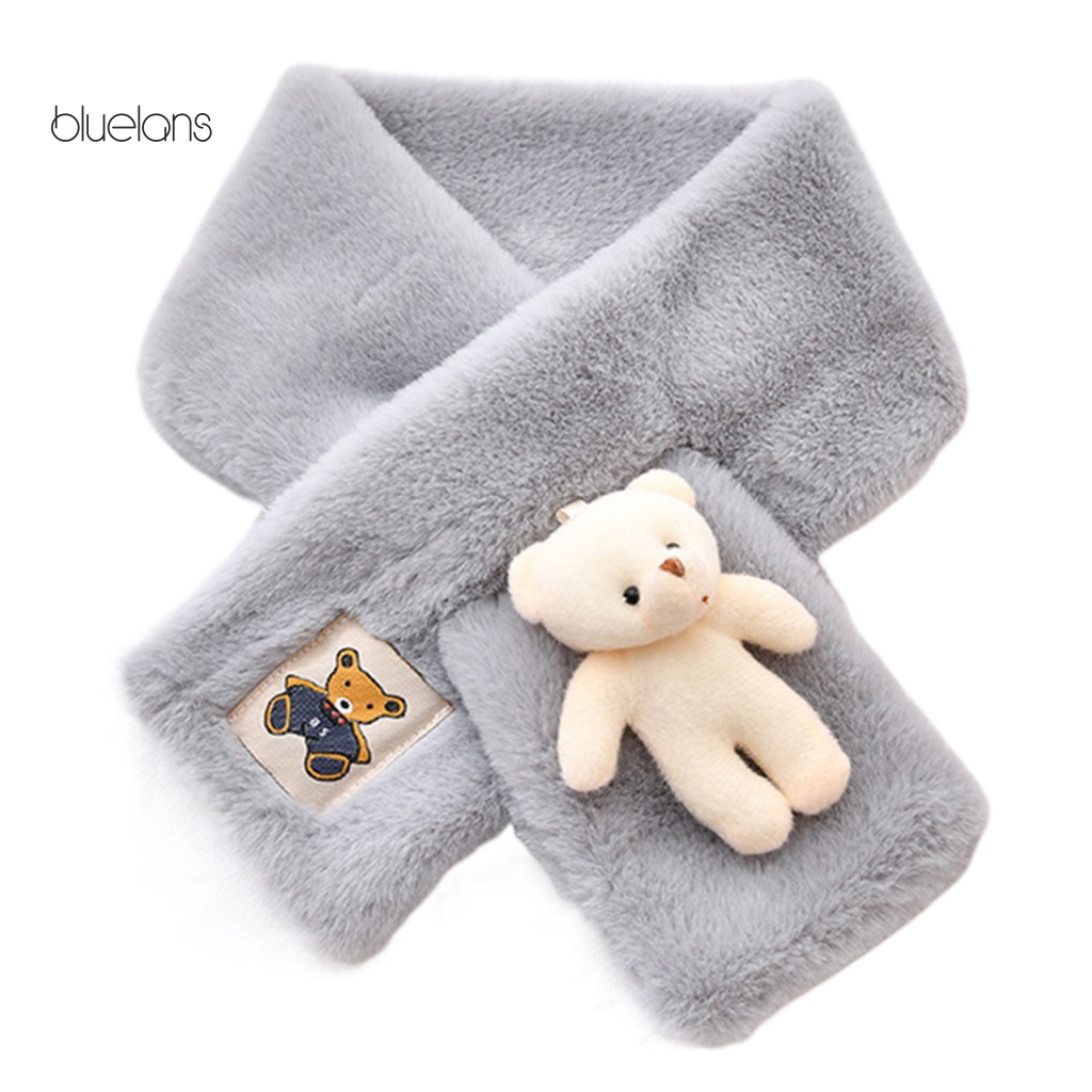 Khăn Choàng Cổ Giữ Ấm Hình Gấu Bông Hoạt Hình Chống Lạnh Mềm Mại Thời Trang Thu Đông Cho Nữ