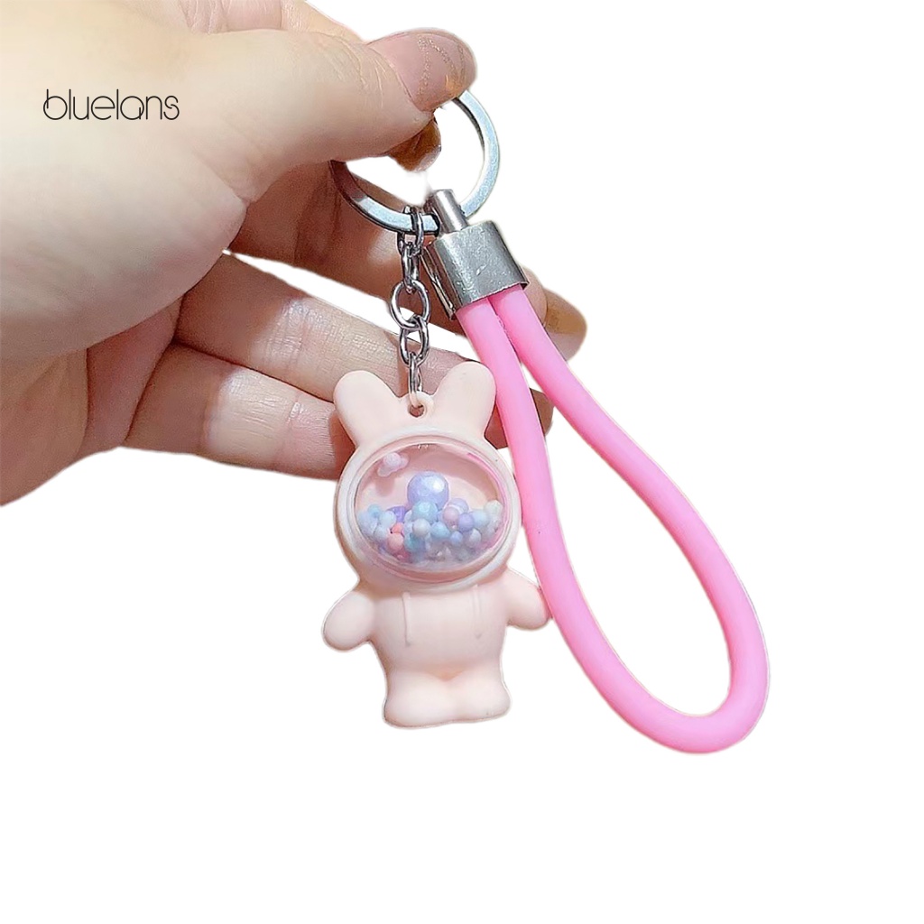 Bluelans Móc Chìa Khóa Xe Hơi / Túi Xách Hình Thỏ Hoạt Hình Ba Chiều Không Phai Đa Năng Có Thể Tái Sử Dụng