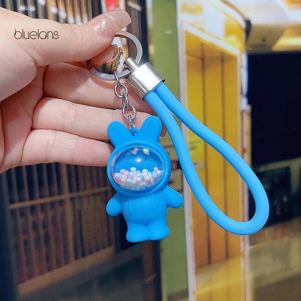 Bluelans Móc Chìa Khóa Xe Hơi / Túi Xách Hình Thỏ Hoạt Hình Ba Chiều Không Phai Đa Năng Có Thể Tái Sử Dụng