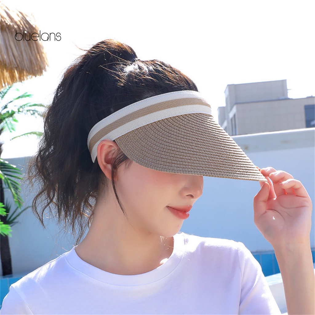 Nón Cối Rộng Vành Hở Chóp Chống Nắng / Tia UV Thiết Kế Thoáng Khí Thời Trang Mùa Hè Cho Nữ