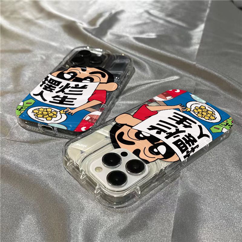 Ốp Điện Thoại Mềm Trong Suốt In Hình Shin-Chan Cho Iphone 14Promax 1312 / 11 7 / 8plus xr / sins U1HD