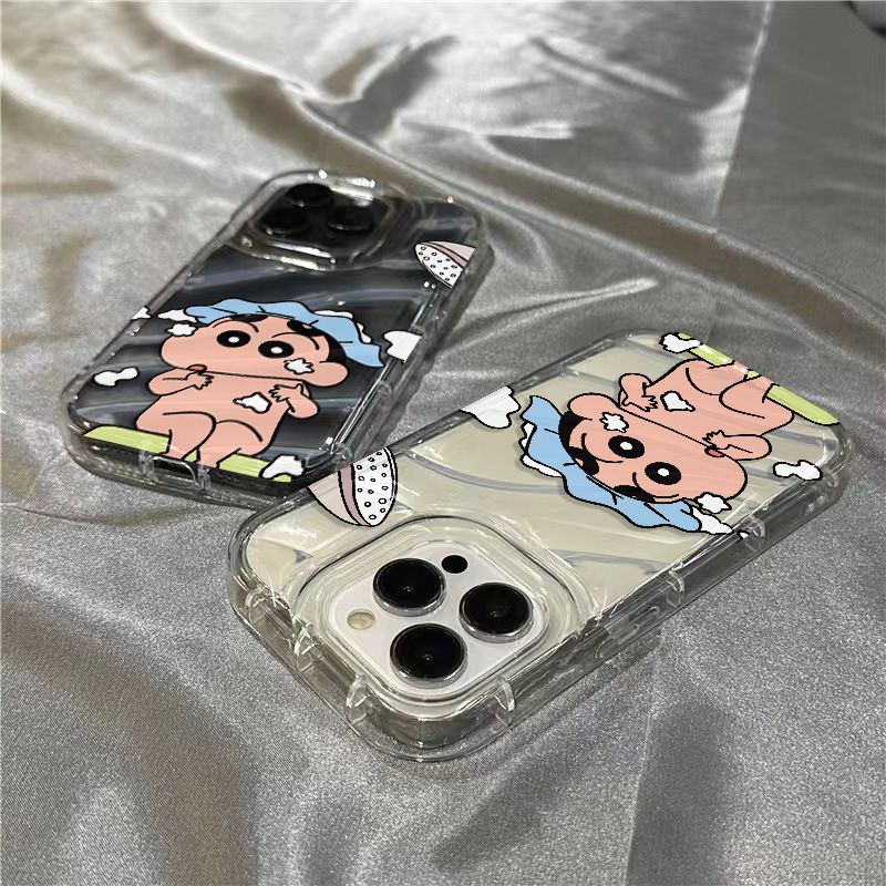Ốp Điện Thoại Mềm Trong Suốt / Xr / In Hình Shin-Chan Dễ Thương Cho iPhone14promax8 13127 14Promax8