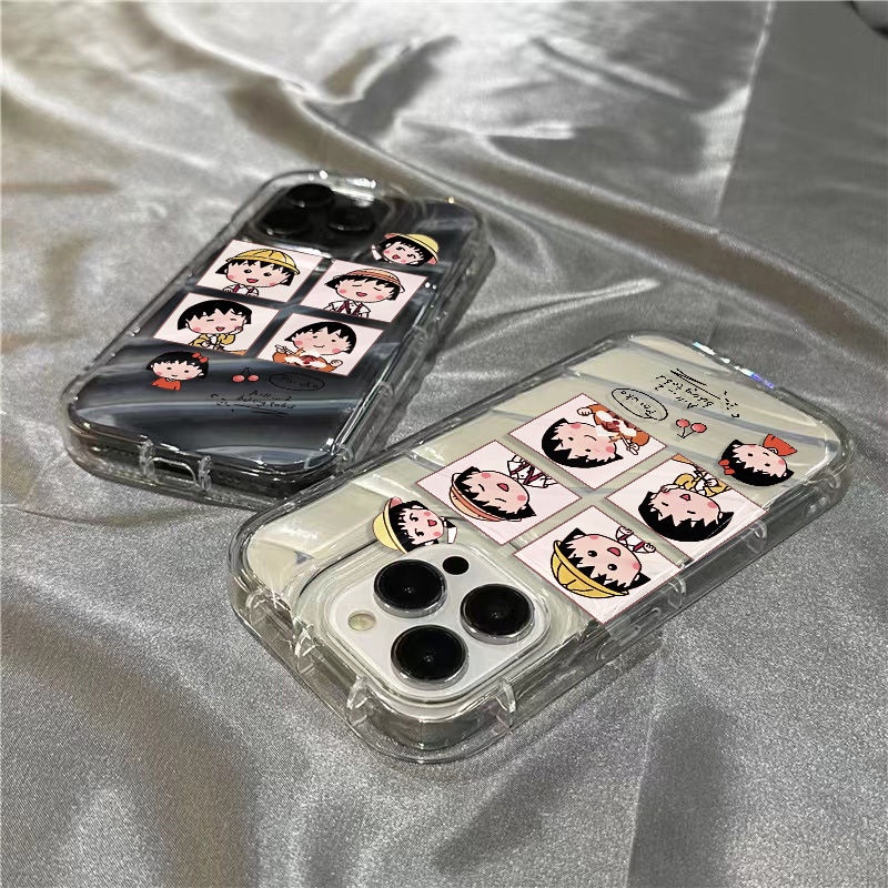 Ốp Điện Thoại Dẻo Trong Suốt Họa Tiết Hoạt Hình Maruko Cho iPhone14promax 1312 / 11 7 / 8plus xr / sins 667Z