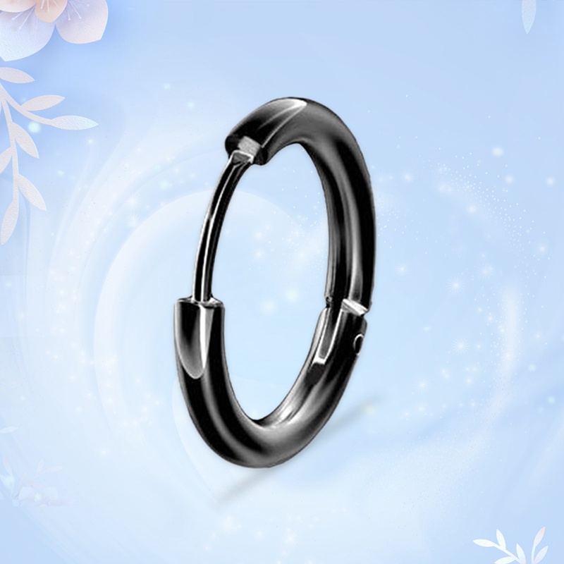 1 Khuyên Tai Tròn Bằng Thép Không Gỉ Thời Trang