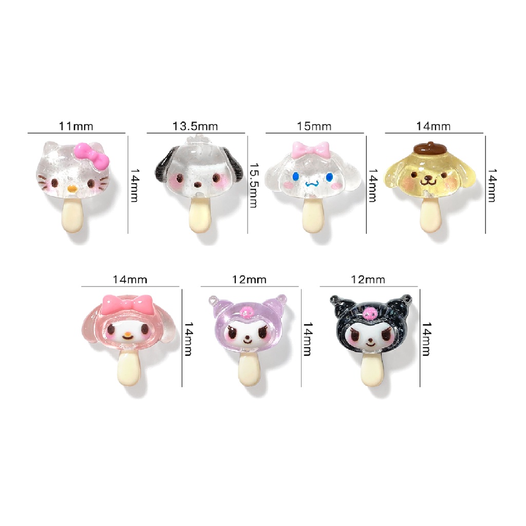 Charm Thú Hoat Hình KEM SANRIO NHŨ Trang Trí Móng Tay Đáng Yêu