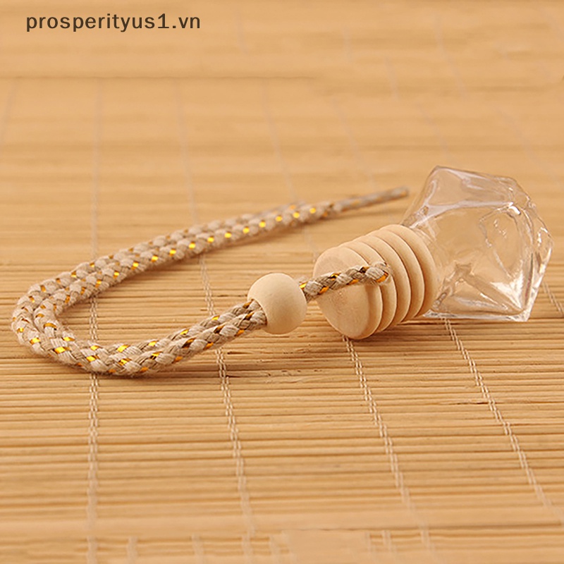 Mặt Dây Chuyền Lọ Thủy Tinh Rỗng Trong Suốt Hình Học Trang Trí Nội Thất Xe Hơi [prosperityus1] [prosperityus1]