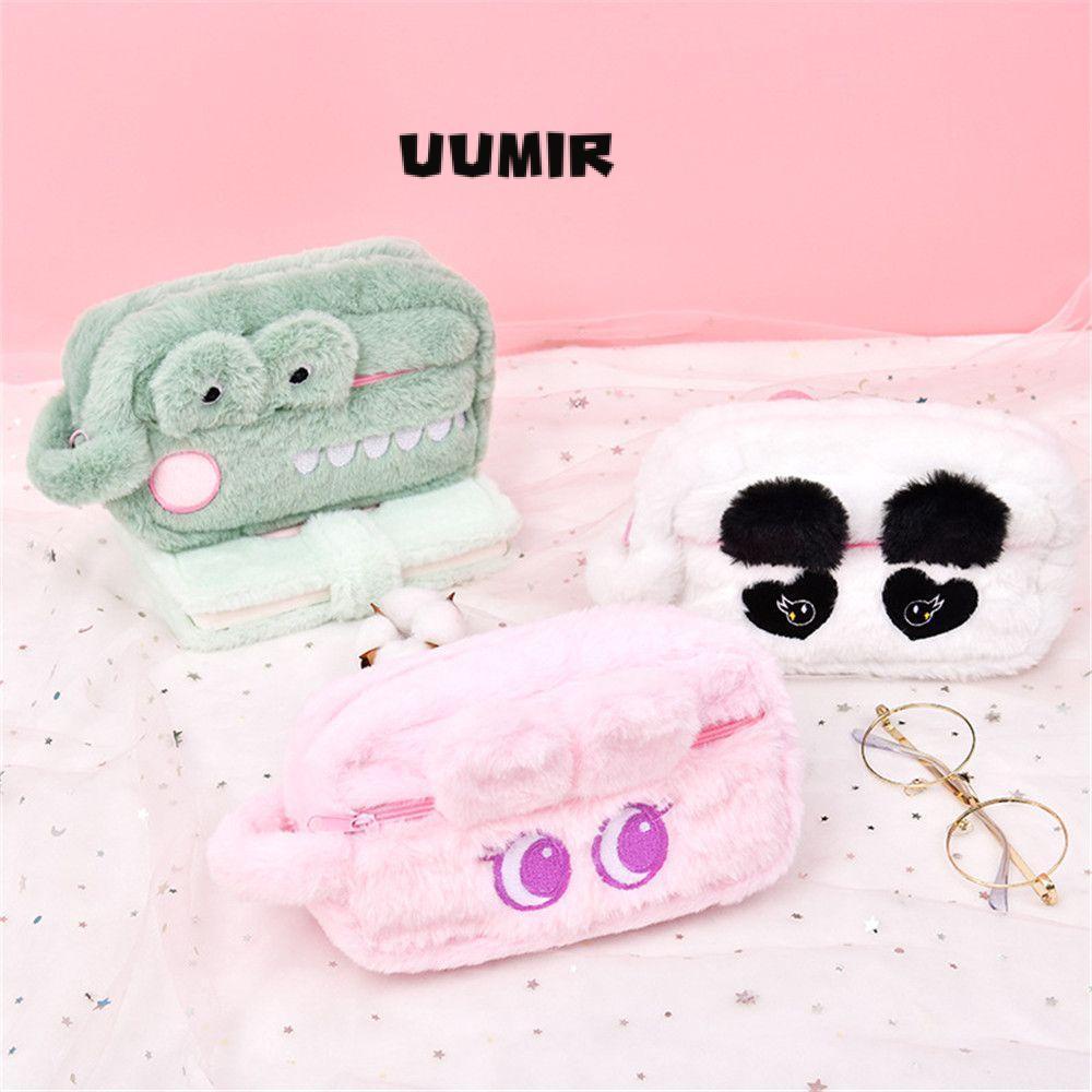 UUMIR Túi Đựng Bút Hình Gấu Trúc / Thỏ Nhồi Bông Dễ Thương