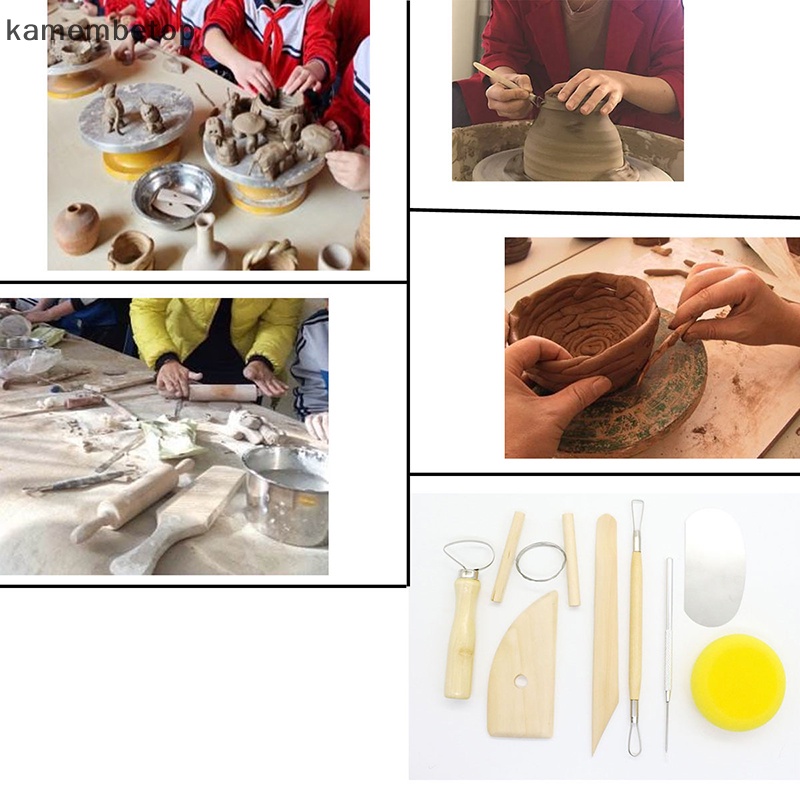 Bộ 8 Dụng Cụ Tạo Hình Đất Sét Bằng Gỗ