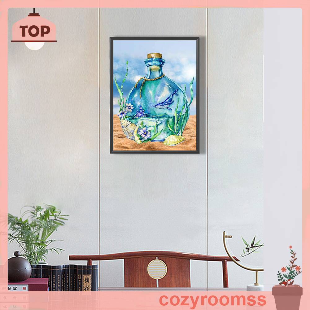 Bộ Tranh Đính Đá 5D Họa Tiết Vỏ Sò Độc Đáo DIY Dùng Trang Trí Nhà Cửa