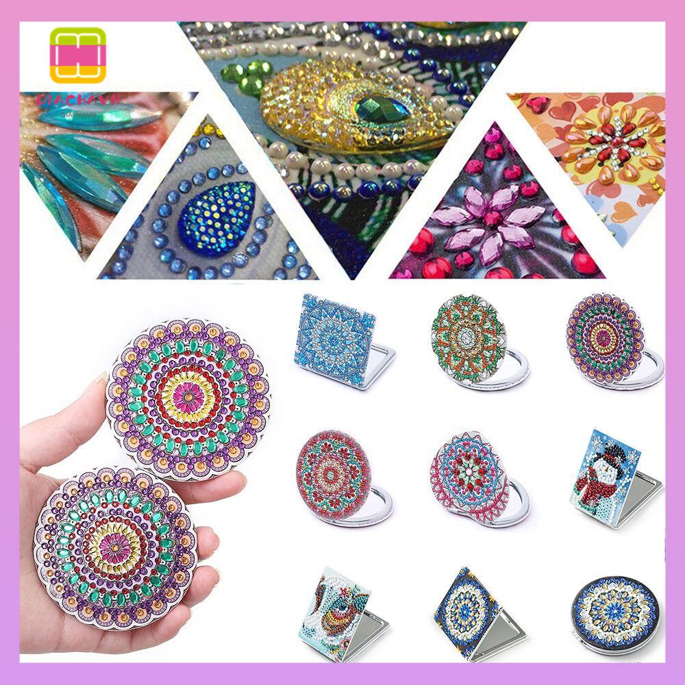 DIACHAVN Gương Trang Điểm Mini Hình Người Tuyết / Gia Súc Màu Sắc Chất Lượng Cao Có Thể Gấp Gọn DIY