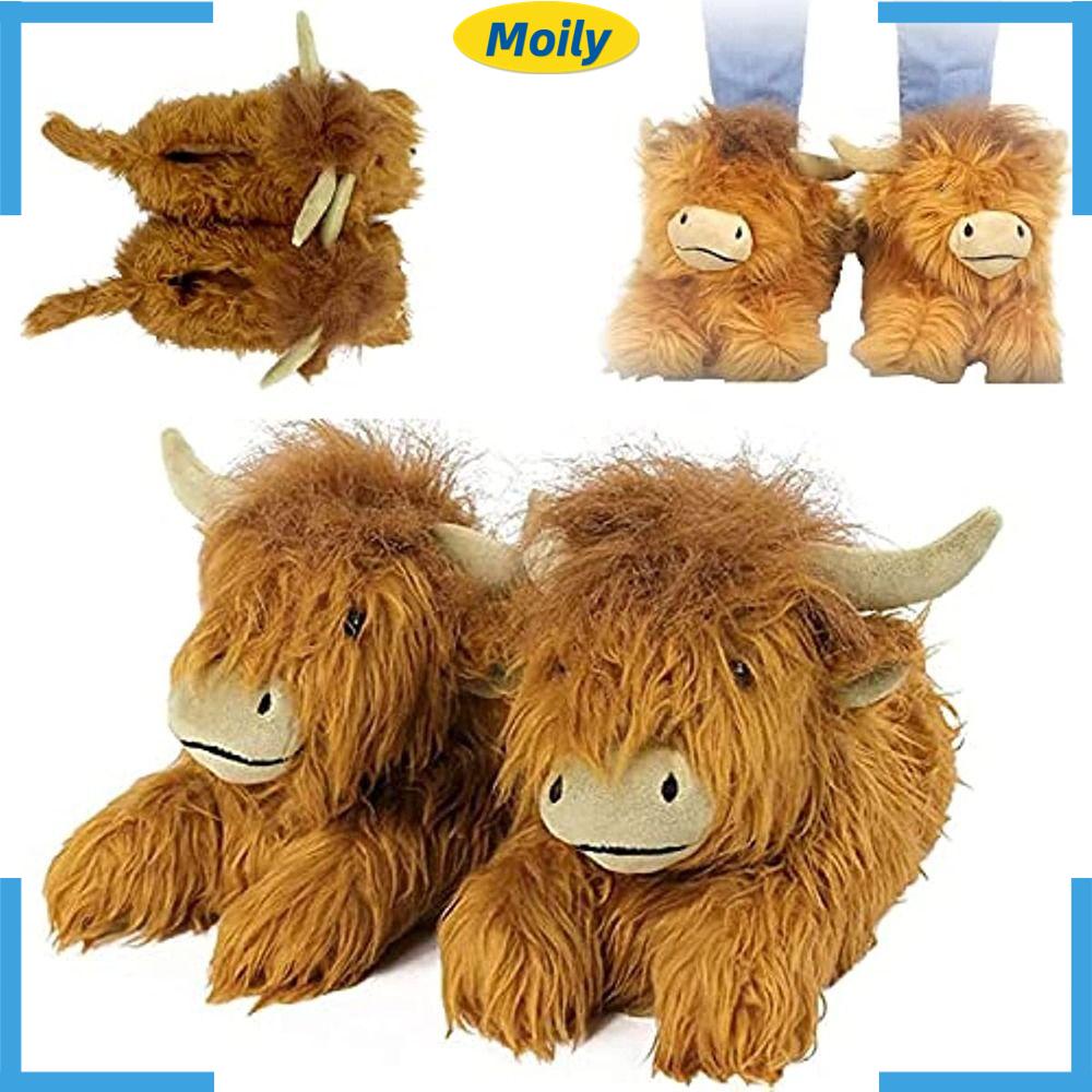 MOILYVN Dép Cotton Đi Trong Nhà Chống Trượt Họa Tiết Hoạt Hình Xinh Xắn