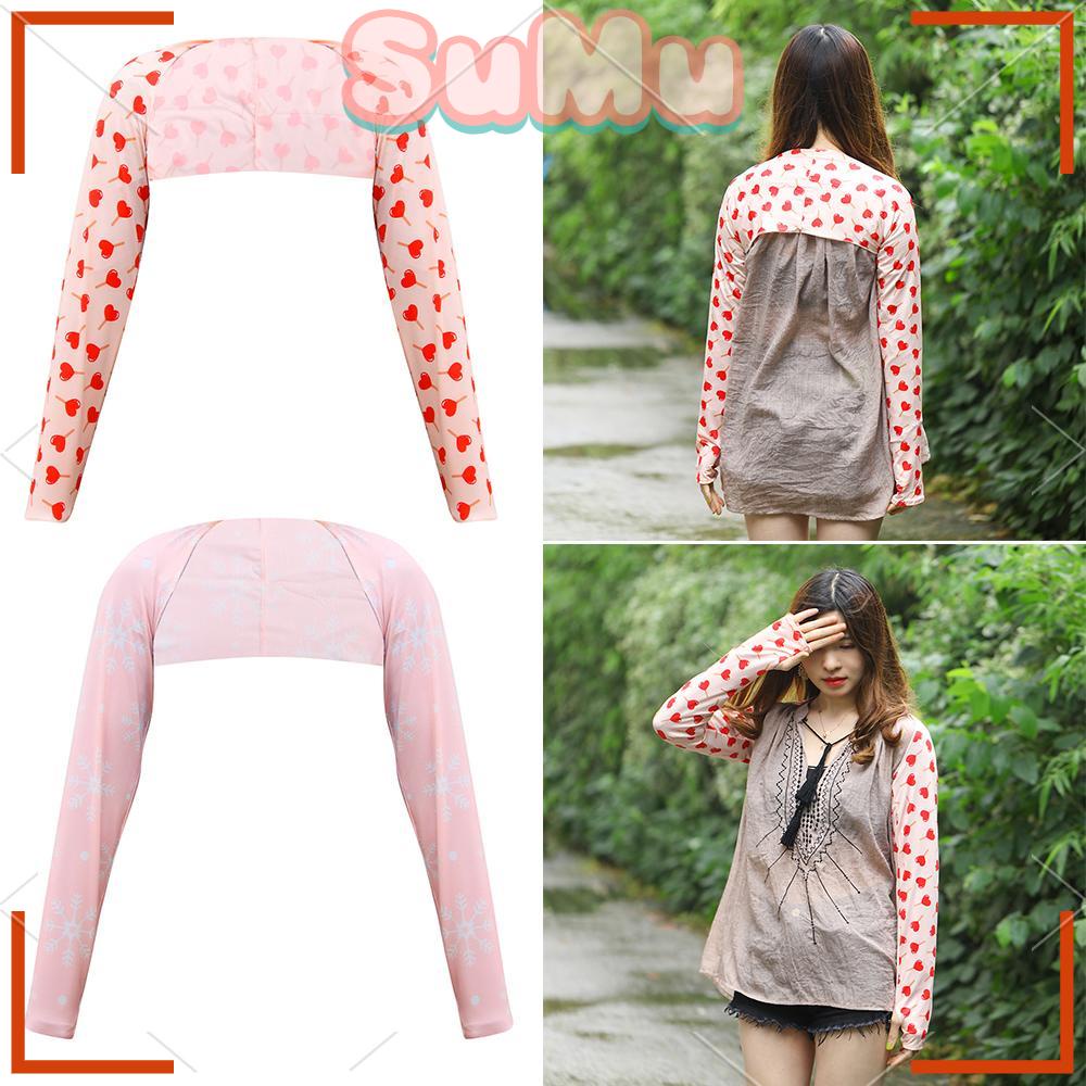 SUMU Khăn Trùm Cánh Tay Mềm Mại Co Giãn Thời Trang Cho Nữ