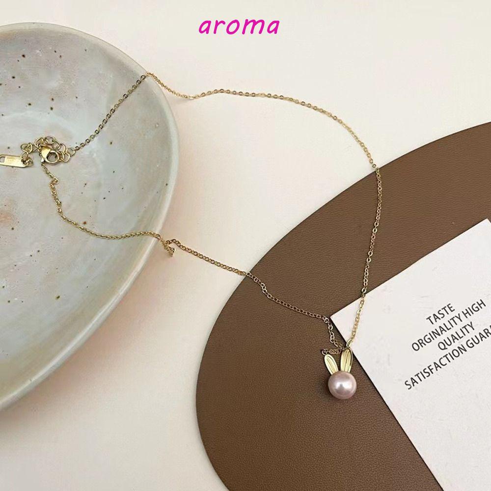 AROMA Vòng Cổ Choker Bằng Thép Titan Đơn Giản Thanh Lịch Hợp Thời Trang Cho Nữ
