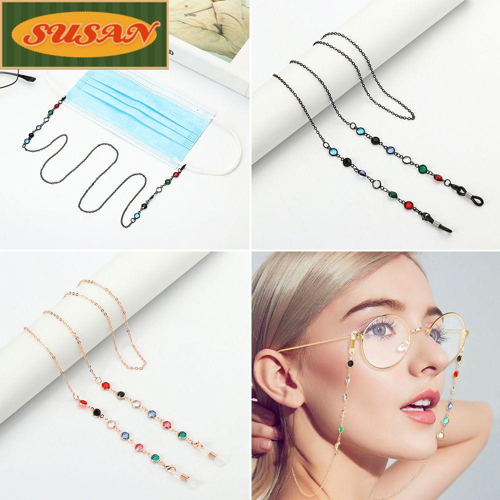 SUSANS Dây Đeo Kính Chống Trượt Đính Pha Lê Thời Trang