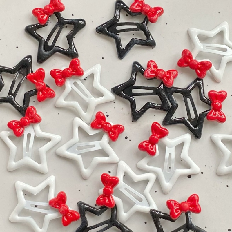 Kẹp Tóc Trang Trí Hình Ngôi Sao Bằng Kim Loại Hàn Quốc Y2K