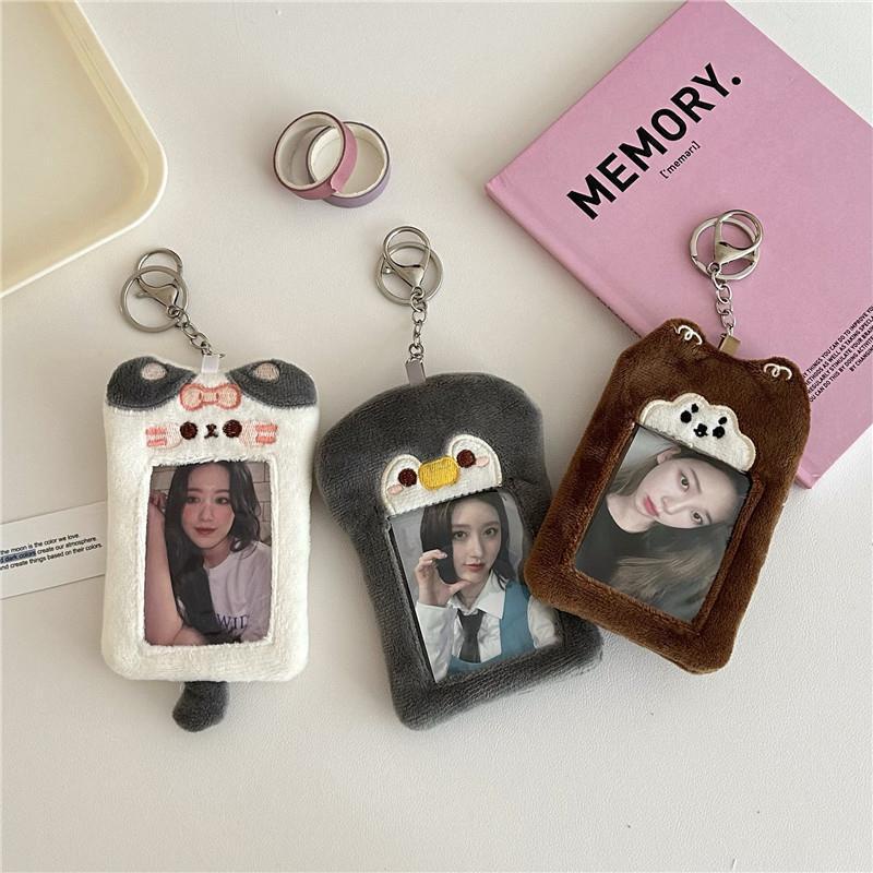 Dây Treo Thẻ Bằng Lông Nhung Hình Cún / Mèo Dễ Thương Xinh Xắn
