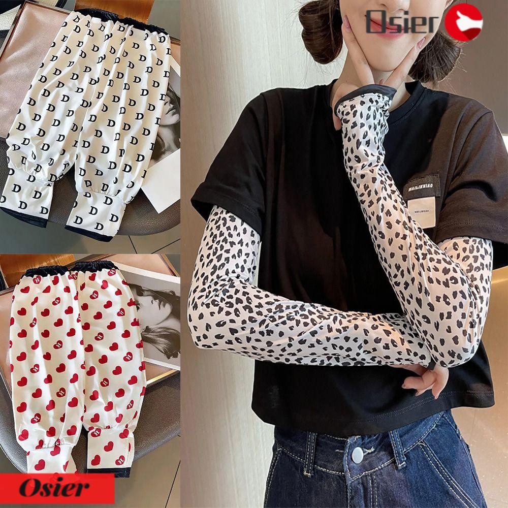 Găng Cánh Tay Chống Nắng Bằng Lụa Lạnh Dáng Rộng Mỏng Nhẹ Bảo Vệ Cho Nữ OSIER1