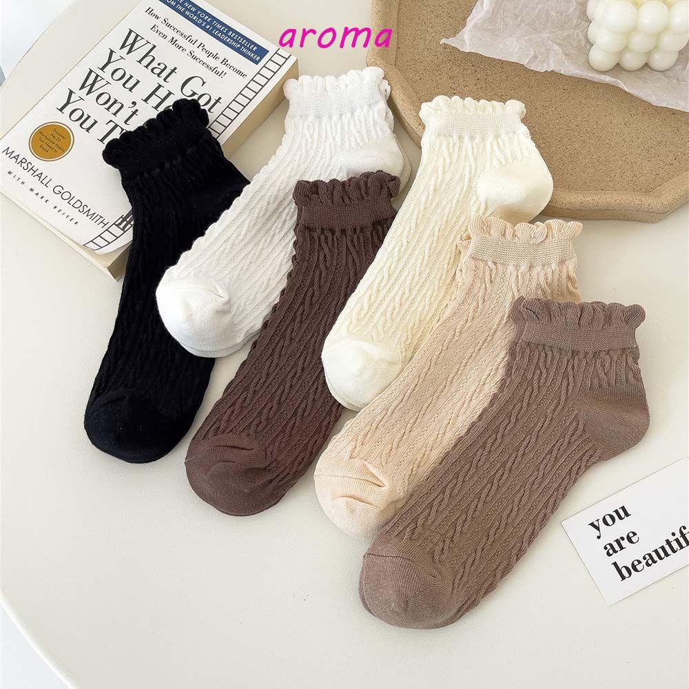 AROMA Vớ Thể Thao Dễ Thương Phong Cách Hàn Quốc Cho Nữ