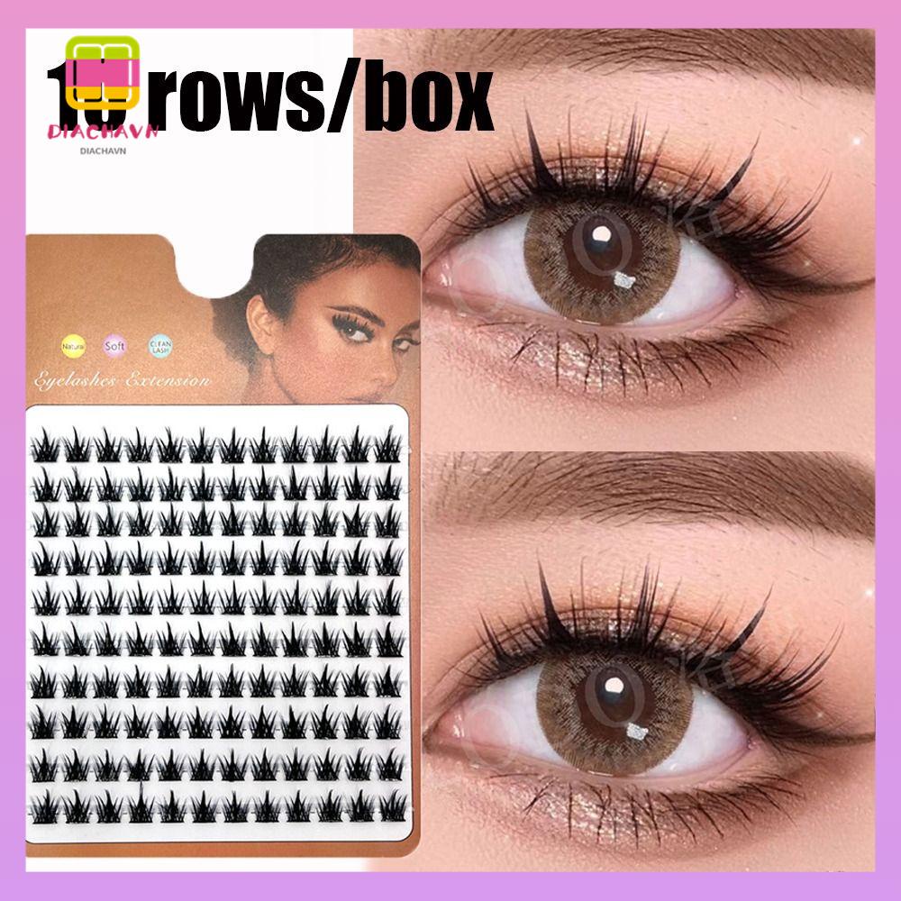 DIACHAVN Hộp Lông Mi Giả 10 Hàng Trang Điểm Cho Nữ