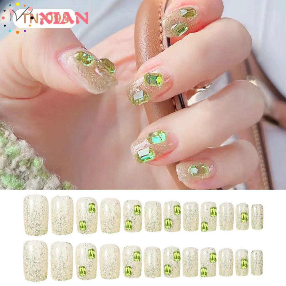 XIANTIN Bộ Móng Tay Giả Che Phủ Toàn Diện Tháo Rời Được Màu Kẹo