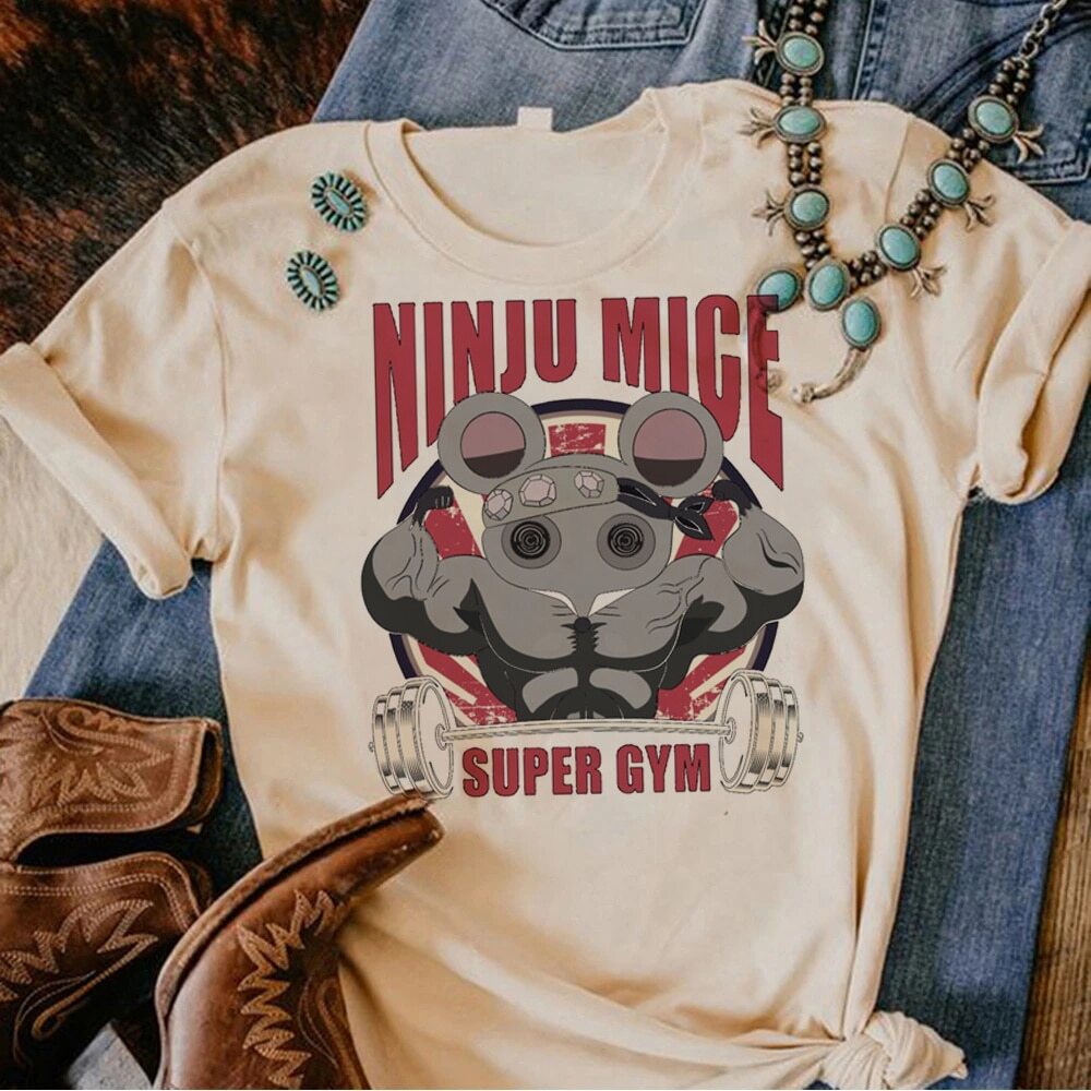 Áo Thun Tập Gym In Họa Tiết Anime Vui Nhộn Phong Cách Đường Phố Cho Nữ