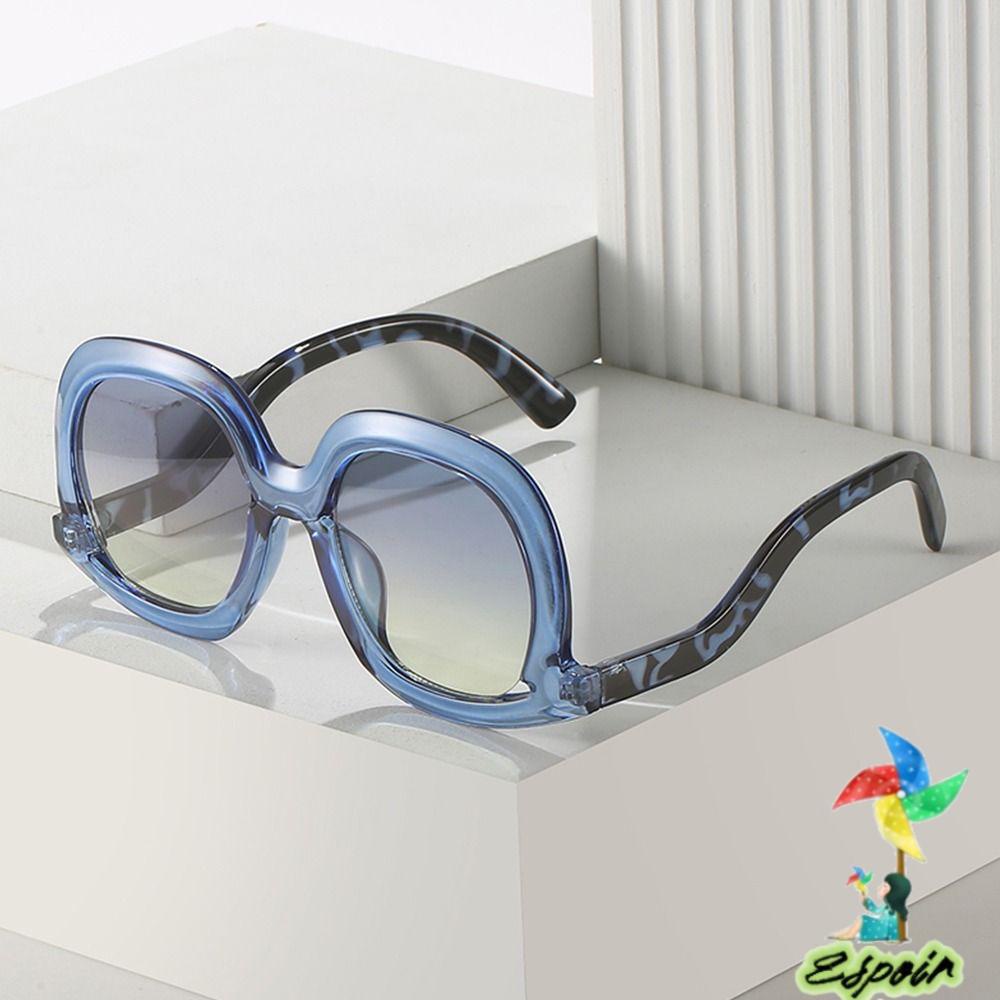 ESPO Kính Mát Gọng Oval Họa Tiết Da Báo Thời Trang Cho Nữ