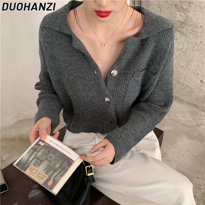 Áo Khoác cardigan Dệt Kim Mềm Mại Phong Cách Hong Kong Cho Nữ