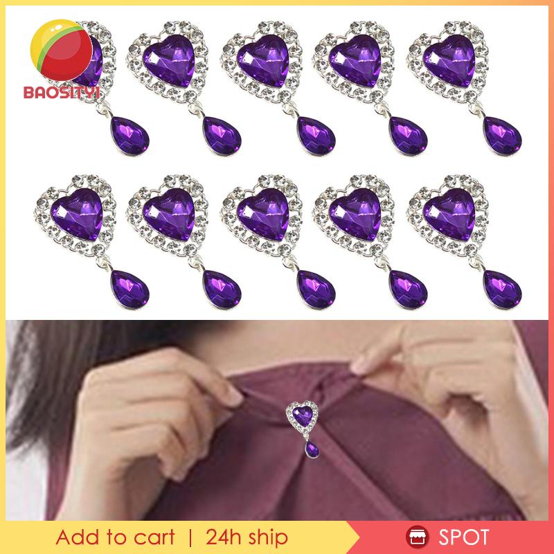 Bộ 10 Nút Áo Đính Đá Lấp Lánh